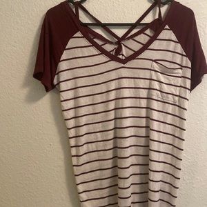 Glitz criss cross back top